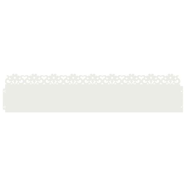 vidaXL Nurmikonreunukset 10 pcs Valkoinen 103 x 0,05 x 22 cm Ter&auml;s