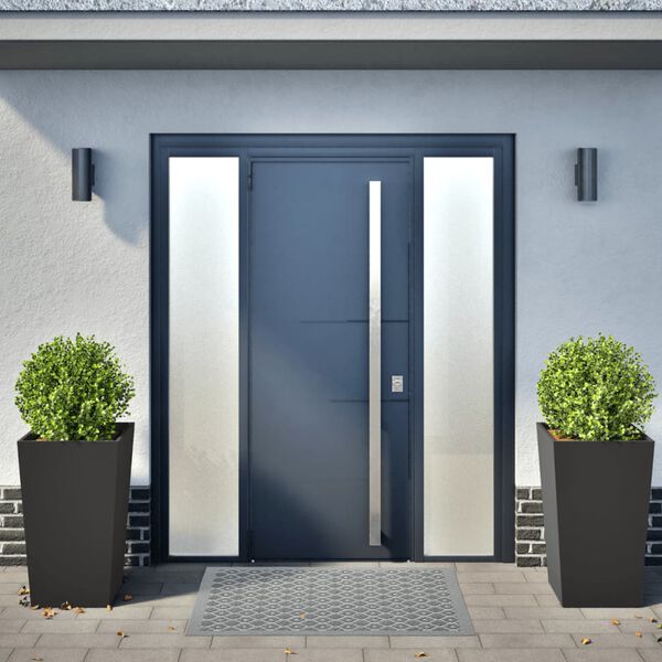 vidaXL Puutarhan kukkalaatikot 2 kpl musta 45x45x75 cm ter&auml;s