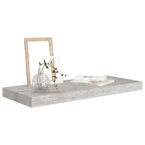 vidaXL Kelluva sein&auml;hylly betoninharmaa 60x23,5x3,8 cm MDF