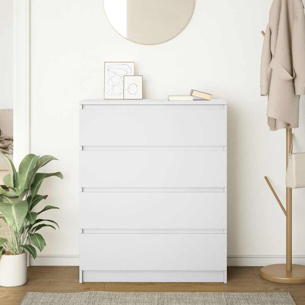 vidaXL Senkki valkoinen 80x35x99 cm tekninen puu