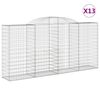 vidaXL Kaarevat kivikorit 13 kpl 300x50x140/160 cm galvanoitu rauta