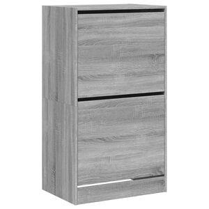 vidaXL Kenk&auml;kaappi 2 k&auml;&auml;nt&ouml;laatikolla harmaa Sonoma 60x42x108 cm