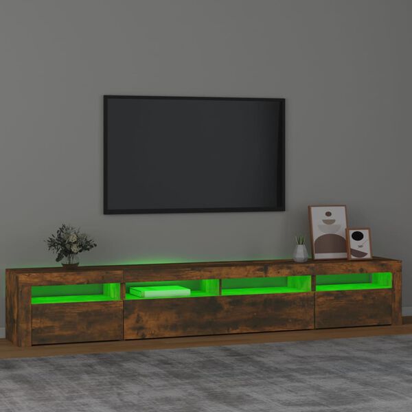 vidaXL TV-taso LED-valoilla savutammi 240x35x40 cm