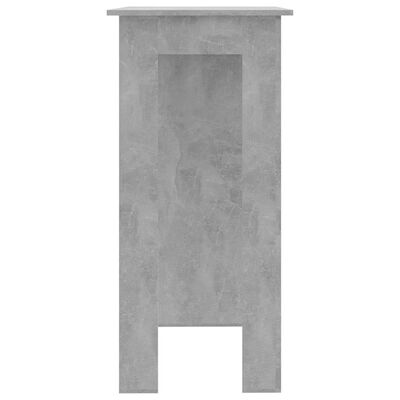 vidaXL Baaripöytä hyllyllä betoninharmaa 102x50x103,5 cm lastulevy