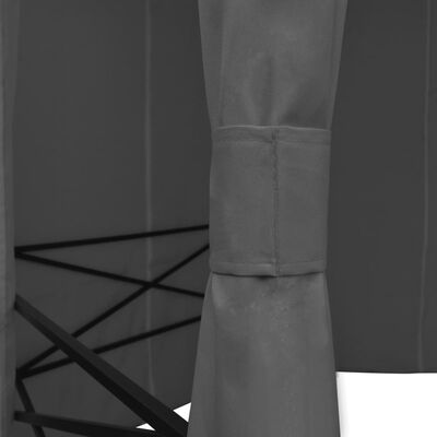 vidaXL Puutarhakatos huvimaja verhoilla kuusikulmio 360x265 cm