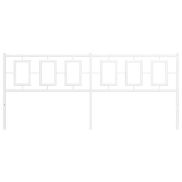 vidaXL Metallinen vaihtop&auml;&auml;ty valkoinen 200 cm