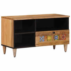vidaXL TV-kaappi Luonnollinen 80 x 33 x 46 cm Kiinte&auml; mango puu
