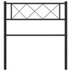 vidaXL Metallinen sängynpääty musta 75 cm