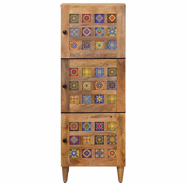 vidaXL Korkea kaappi Luonnollinen 40 x 33 x 110 cm Kiinte&auml; mango puu