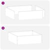 vidaXL Nurmireunus 6 pcs Ruosteinen 40 x 40 x 13 cm Kulunut Ter&auml;s