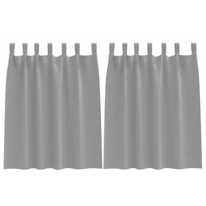 vidaXL Piment&auml;v&auml; verho renkailla 2 pcs Vaaleanharmaa 140 x 140 cm