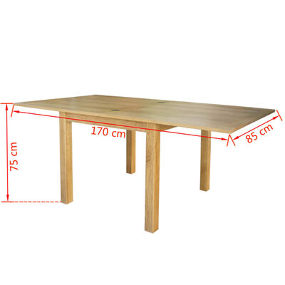 vidaXL Pidennettävä pöytä 85x85x75 cm täystammi