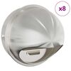 vidaXL Ilmanvaihtosuojaimet 8 pcs Hopea 200 mm Ruostumaton ter&auml;s