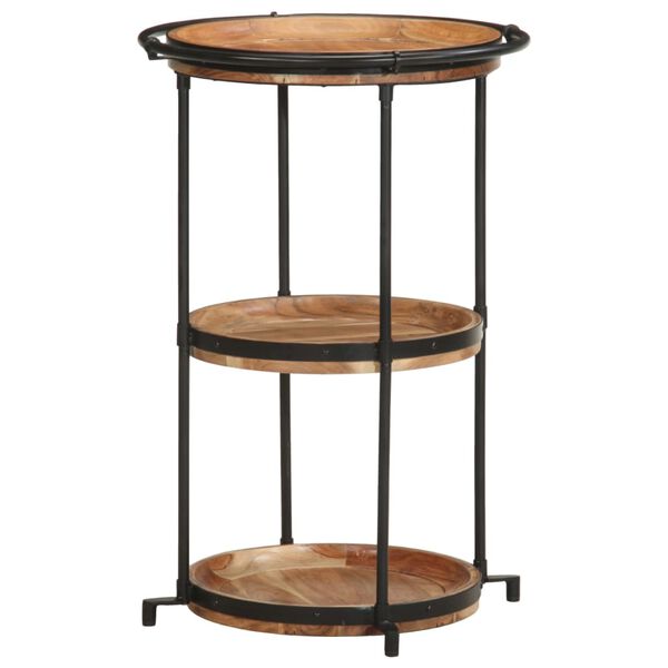 vidaXL Sivupöytä Ø55x83 cm täysi akasiapuu