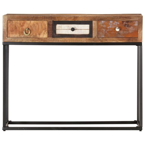 vidaXL Konsolip&ouml;yt&auml; kulta 90x30x75 cm t&auml;ysi kierr&auml;tetty puu