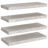 vidaXL Kelluvat seinähyllyt 4 kpl betoninharmaa 60x23,5x3,8 cm MDF