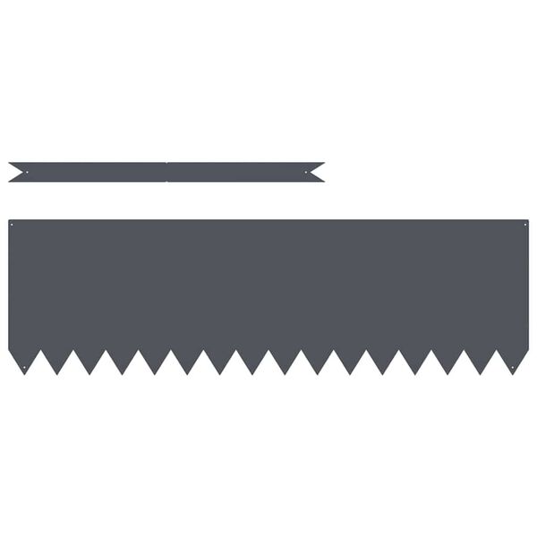 vidaXL Nurmireunus 20 pcs Antrasiitti 100 x 0.05 x 20 cm