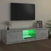vidaXL TV-taso LED-valoilla betoninharmaa 140x40x36 cm