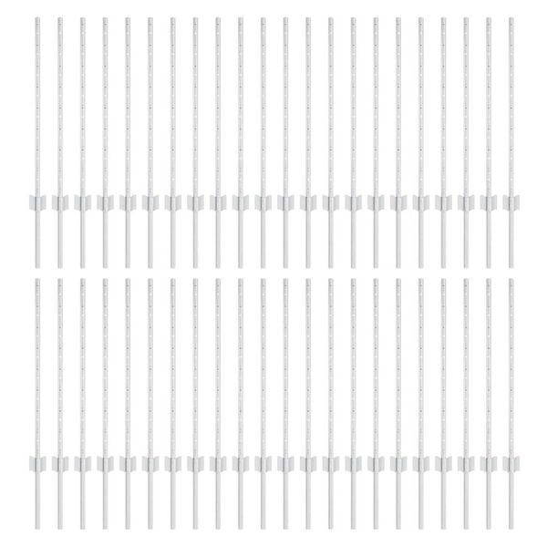 vidaXL Aidan pylväät 44 pcs Hopea 120 cm Teräs