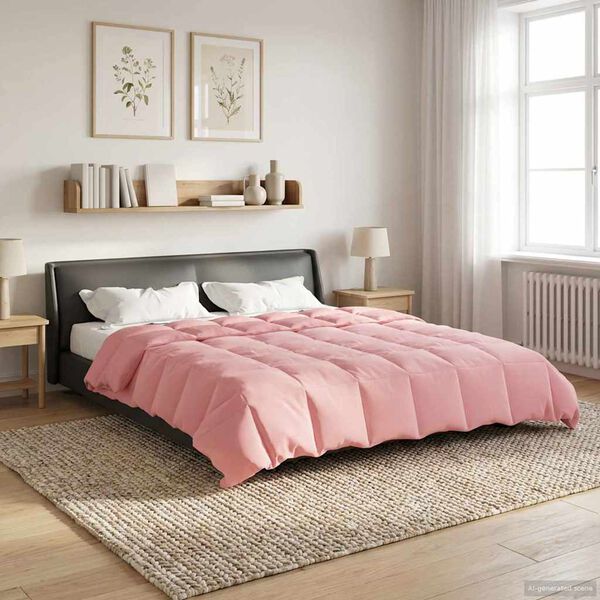 vidaXL Kes&auml;peitto Quiltottu Pinkki 200 x 240 cm Mikrokuitu