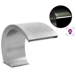 vidaXL Uima-altaan LED-suihkul&auml;hde ruostumaton ter&auml;s 30x60x45 cm