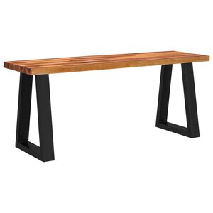 vidaXL Penkki el&auml;vill&auml; reunoilla 110 cm t&auml;ysi akasiapuu
