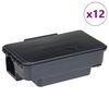 vidaXL Hiiriloukut 12 kpl musta 22x12,5x7,5 cm