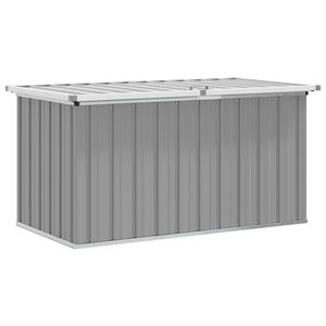 vidaXL Puutarhan varastoarkku harmaa 129x67x65 cm
