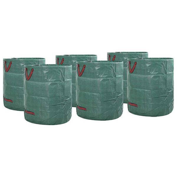 vidaXL Puutarhajätepussit 12 pcs Vihreä 67 x 67 x 75.5 cm Polypropeeni