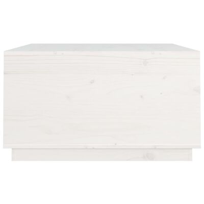 vidaXL Sohvapöytä valkoinen 80x80x45 cm täysi mänty