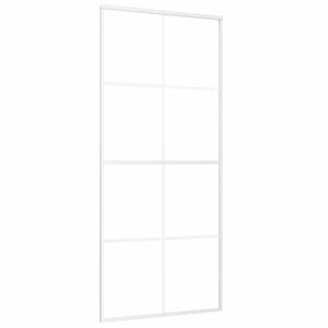vidaXL Liukuovi ESG-lasi ja alumiini 90x205 cm valkoinen