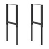vidaXL S&auml;&auml;dett&auml;v&auml;t ty&ouml;p&ouml;yd&auml;n rungot 2kpl metalli 55x(69-95,5) cm musta