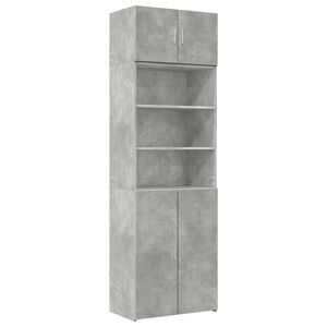 vidaXL S&auml;ilytyskaappi betoninharmaa 70x42,5x225 cm tekninen puu