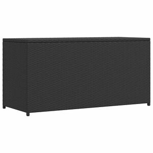 vidaXL Puutarhan s&auml;ilytyslaatikko musta 120 x 50 x 60 cm polyrottinki