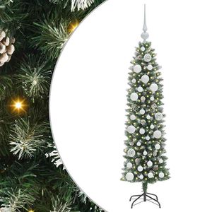 vidaXL Tekopaksu joulupuu Vihre&auml; ja valkoinen 120 cm
