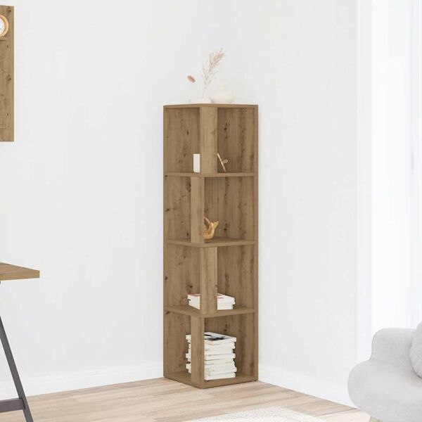 vidaXL Kulmakaappi K&auml;sity&ouml;l&auml;inen tammi 33x33x132 cm Suunniteltu puu