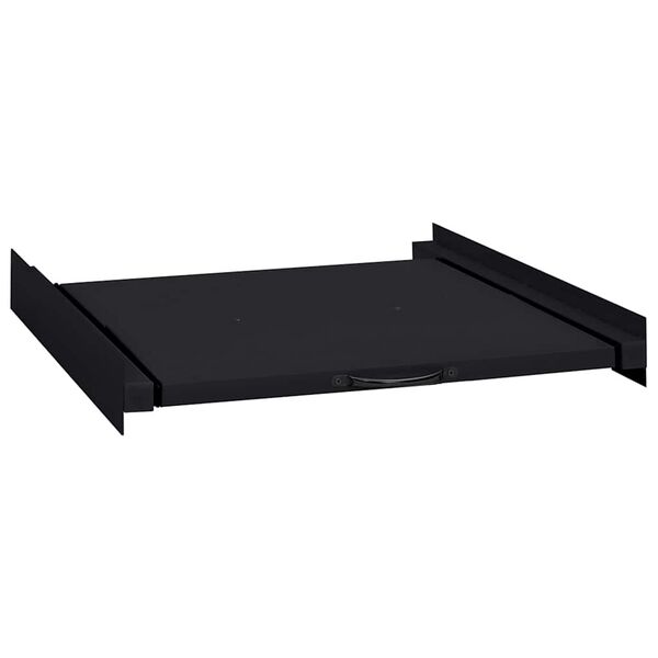 vidaXL Pyykinpesukoneen v&auml;likansi Musta 60 x 60 x 8 cm Ter&auml;s