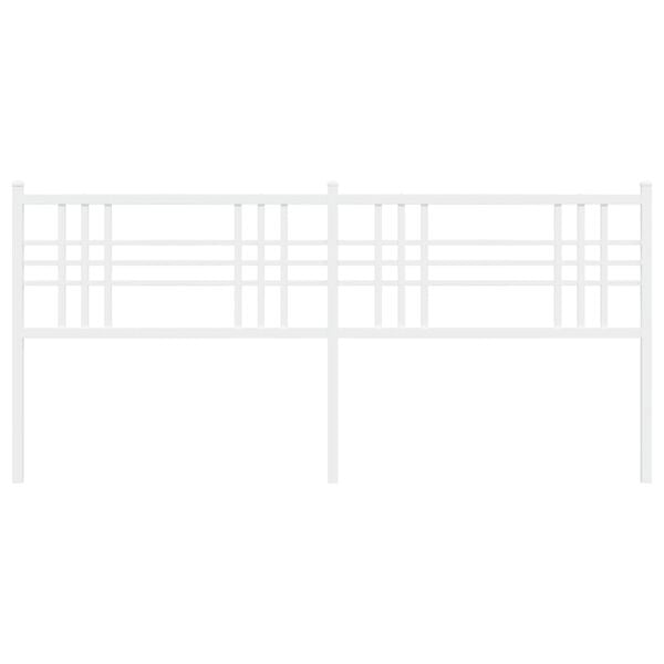 vidaXL Metallinen vaihtop&auml;&auml;ty valkoinen 193 cm