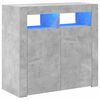 vidaXL Senkki LED-valoilla betoninharmaa 80x35x75 cm