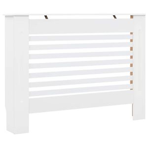 vidaXL L&auml;mp&ouml;patterin suoja MDF 112x19x81,5 cm valkoinen