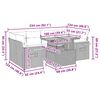 vidaXL 7-osainen Puutarhasohvasarja tyynyill&auml; musta polyrottinki