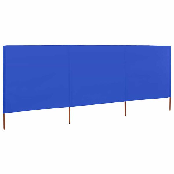 vidaXL Tuulensuojakangas 3 paneelilla 400x120 cm taivaansininen
