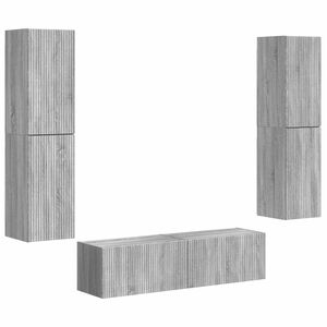 vidaXL TV-tasosetti 6 pcs Harmaa Sonoma Tekninen puu
