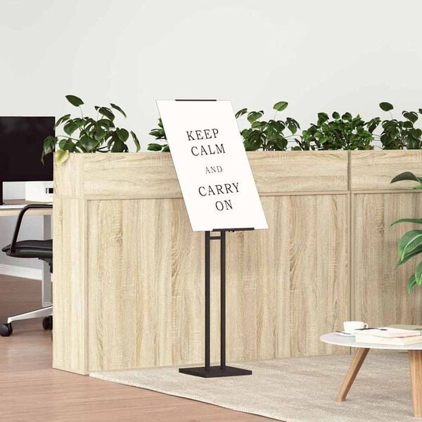 vidaXL Messunäytöt 2 pcs Musta 26.5 x 26.5 x 127 cm Rauta