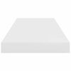 vidaXL Kelluva sein&auml;hylly korkeakiilto valkoinen 60x23,5x3,8 cm MDF