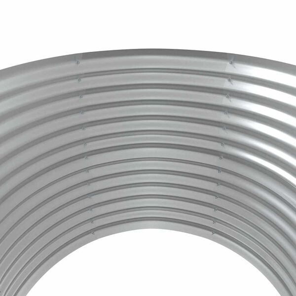 vidaXL Korotettu kukkalaatikko galvanoitu ter&auml;s 100x100x68cm harmaa