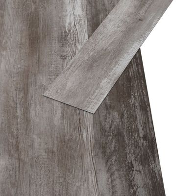 vidaXL PVC lattialankku ei-itsekiinnittyvä 5,26 m² 2 mm matta ruskea