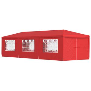 vidaXL Juhlateltta 900 x 300 x 255 cm Punainen PE ja ter&auml;s