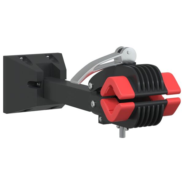 vidaXL py&ouml;r&auml;nkorjausteline sein&auml;asennettu kokoontaittuva punainen