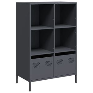 vidaXL Highboard Antrasiitti 68x39x103,5 cm Ter&auml;s